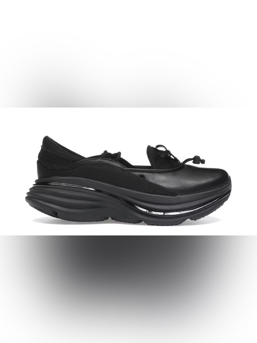 Hoka Bondi Mary Jane Sneakers Black Chunky Platform Sole 9.5 euc no box sold out